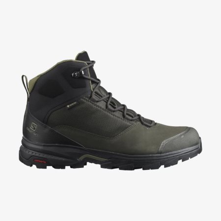 Salomon OUTWARD GORE-TEX Mens Hiking Boots Olive UK HPWT